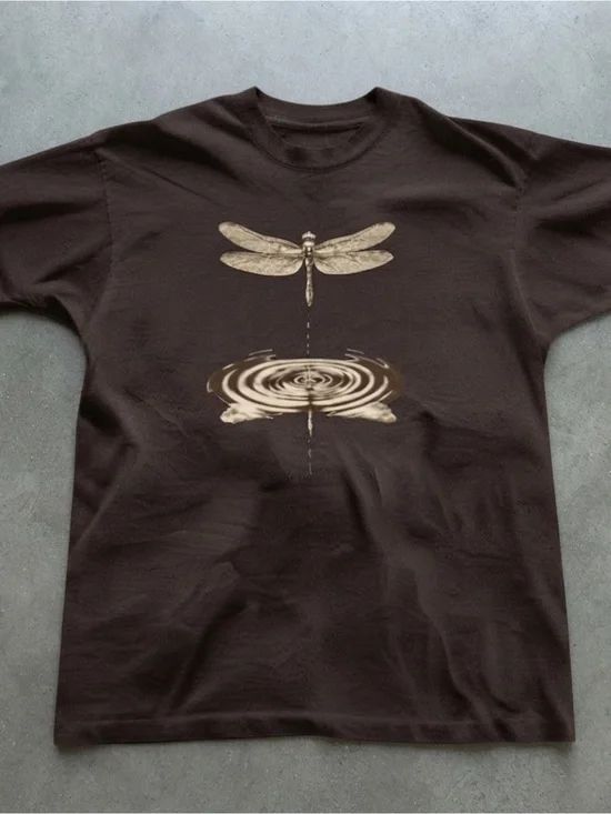 Dragonfly Graphic Nature Art Print Gildan Unisex Cotton T-shirt