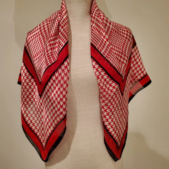 Bundle 2 Items/30% Discount! Adrienne Vittadini Red/White/Blue Silk Scarf