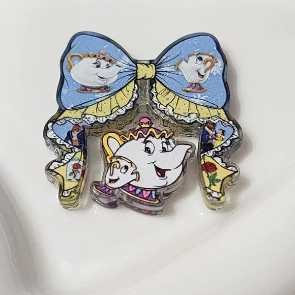 Teapot Bow Beads Acrylic Focal Bead Beaded Pen Jewelry Making Crafts Charms
