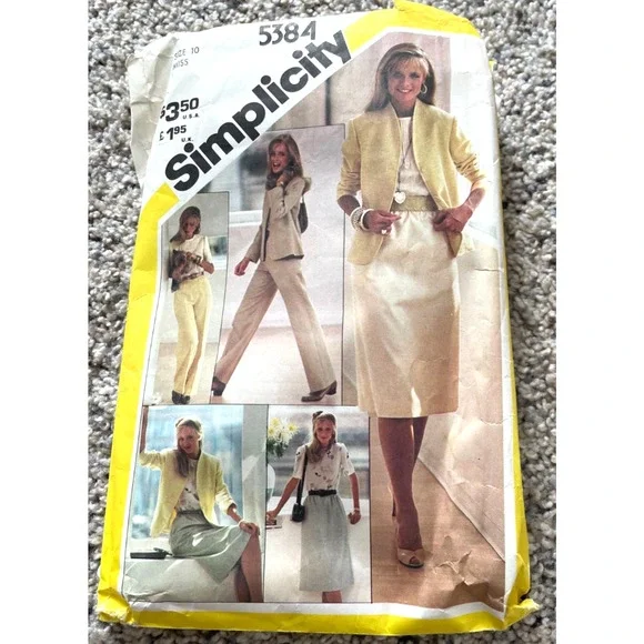 Simplicity‎ 5384 dress/jacket sewing pattern-misses size 10-uncut