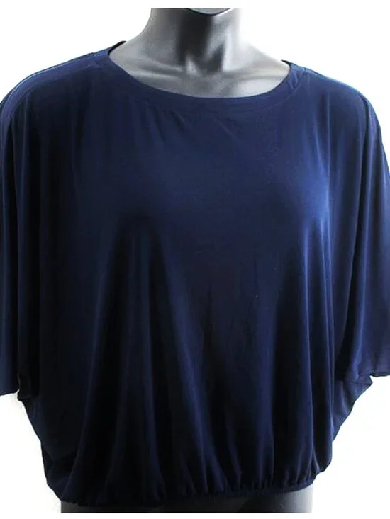 Chico's Navy Elastic Waist Top size 2