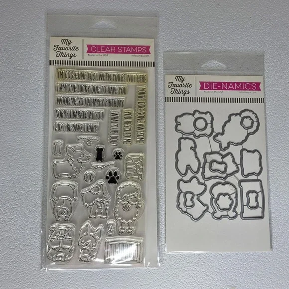 NEW My Favorite Things Lucky Dog Stamp Die Set BB-32 MFT-880