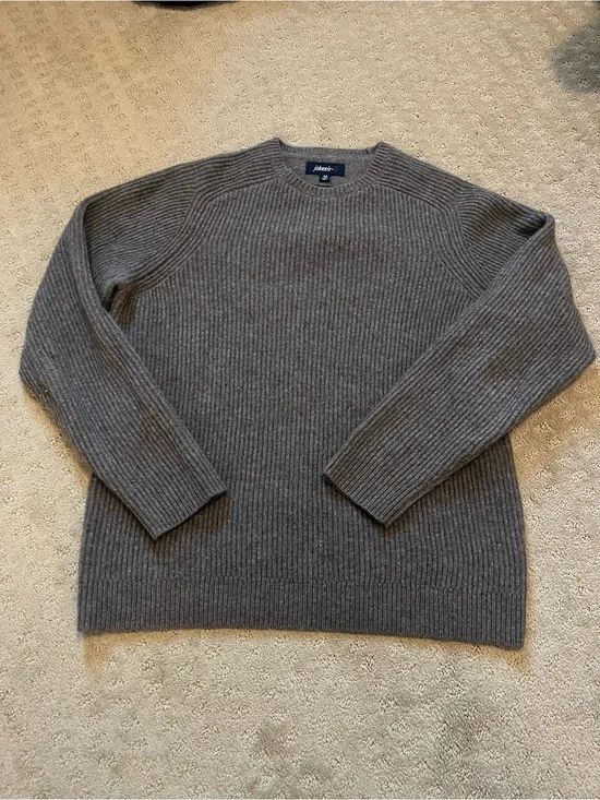 johnnie-O Men's Ribbed Crewneck Sweater - Charcoal Gray