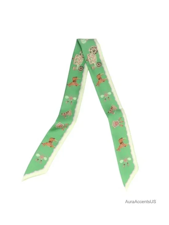 100% Mulberry Silk Scarf Hair Ribbons for Women Neckerchief Head Scarf