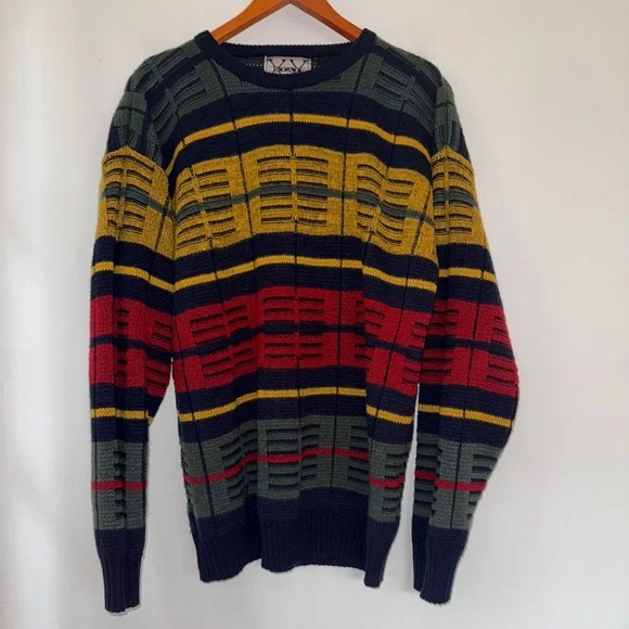 🧵 Vintage 90s X StatX Crewneck Sweater – Men’s M – Made in Korea