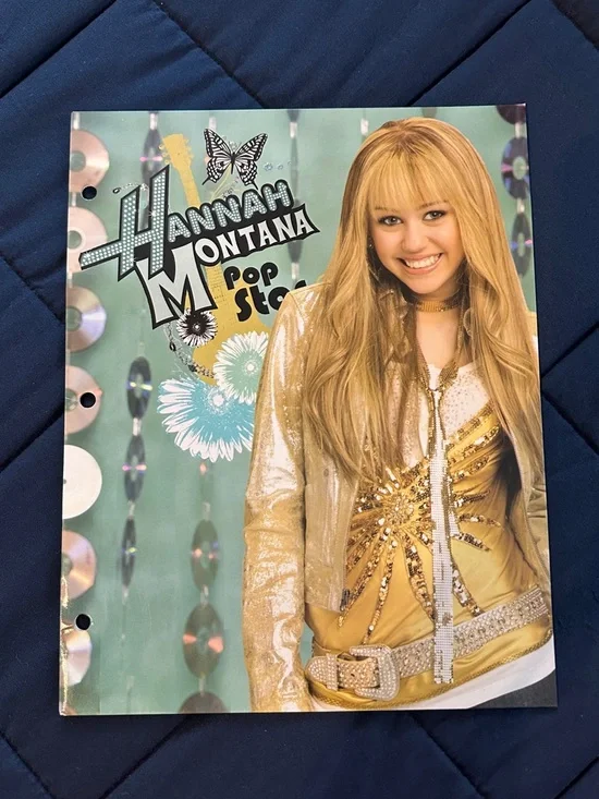 New Hannah Montana 2-pocket Folder - Early 2000s Pop Culture