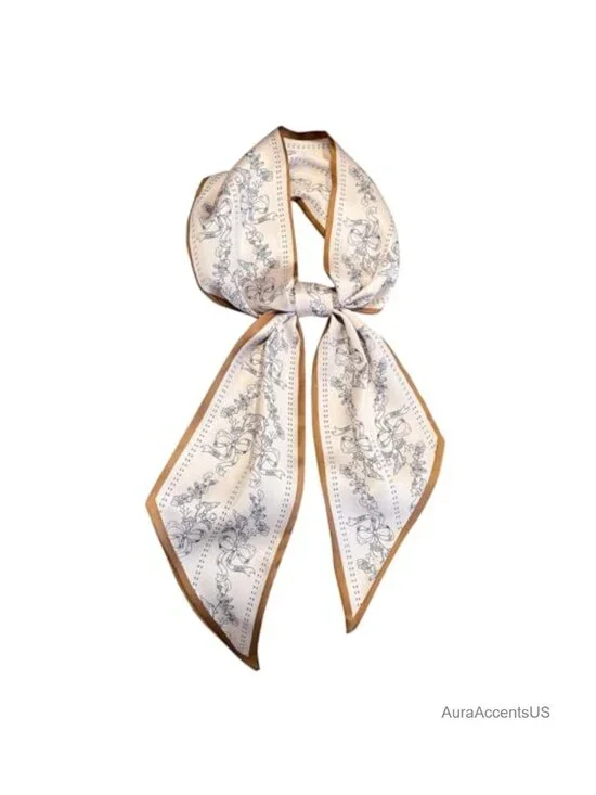 Silk Feeling Satin Scarf for Women Fashion Hair Neck Handbag Accessory