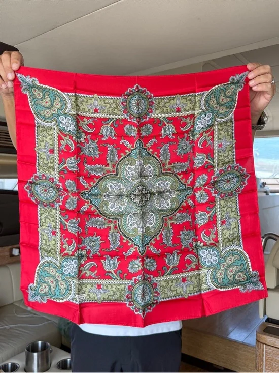 Liberty of London Red Paisley Silk Scarf