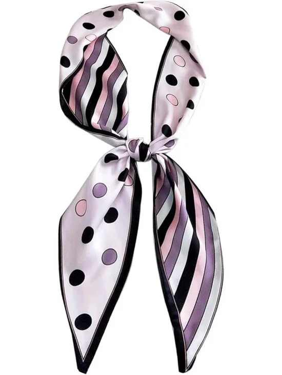 Women's Black Gray Pink Round Fashion Elegant Oblique Angle  Scarves Bag Scarfs