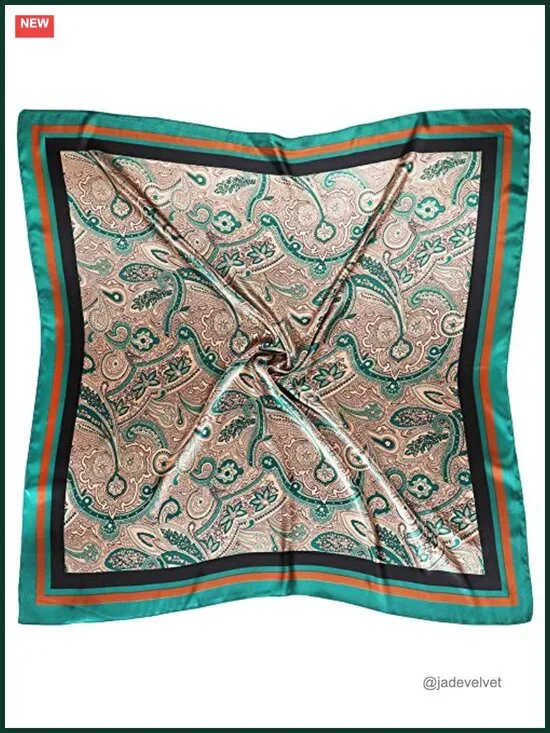 Satin Head Scarf for Women Silk Like Hair Wrap 35x35 Square Bandana