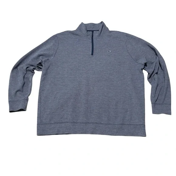 Vineyard‎ Vines Men's 1/4 Zip Pullover Sweater Blue Size XXL 26 x 29