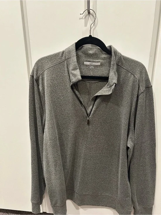 Greg Norman Collection Heather Gray Quarter-Zip Pullover