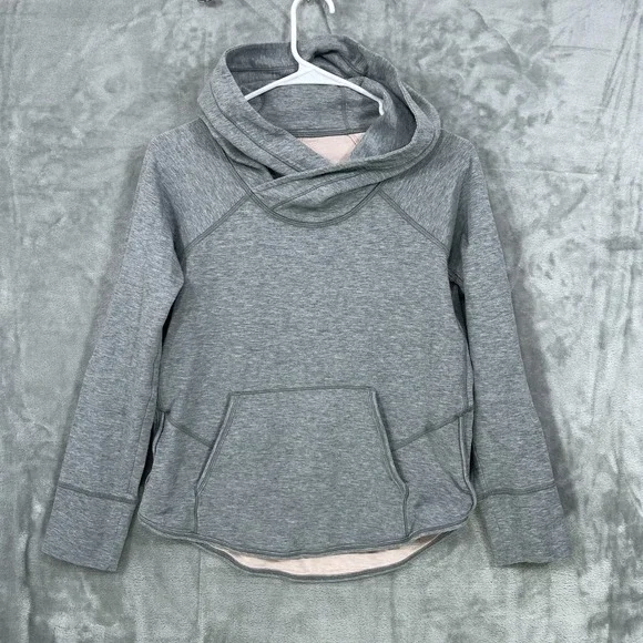 Lululemon Time Out Hoodie Women's Size 4‎ W3BHQS  Gray Heathered Stretch Light
