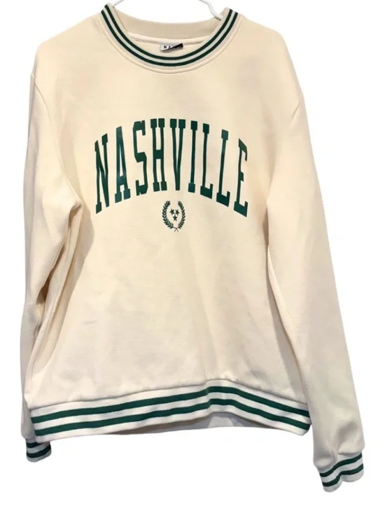Collegiate-style Nashville crewneck sweatshirt