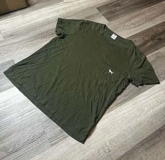 Victoria's Secret PINK Olive Green Leopard Print Graphic Pocket T-Shirt