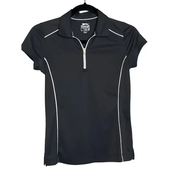 Slazenger Golf Gray Cap Sleeve Pull Over 1/4 Zip‎ Shirt XS