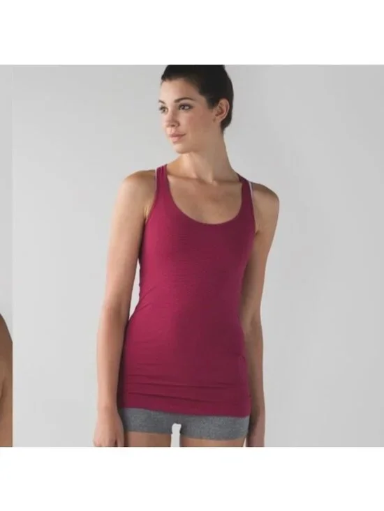 Lululemon Cool Racerback reversible cranberry/ maroon colour