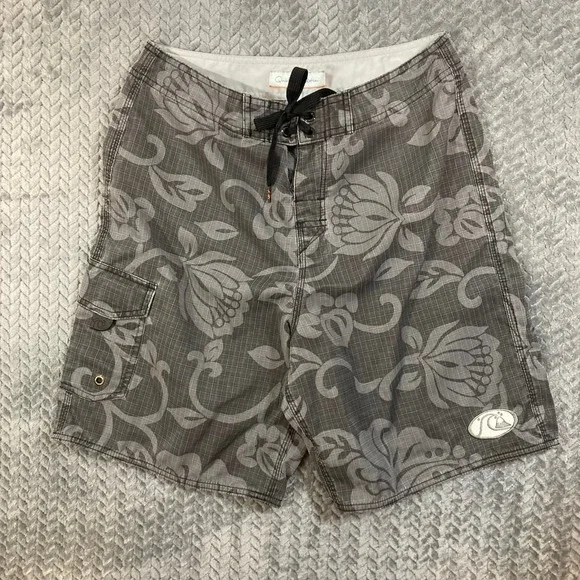 Quiksilver Edition Board Shorts Men's 32 Floral Beach Surf Hawaii Casual Summer