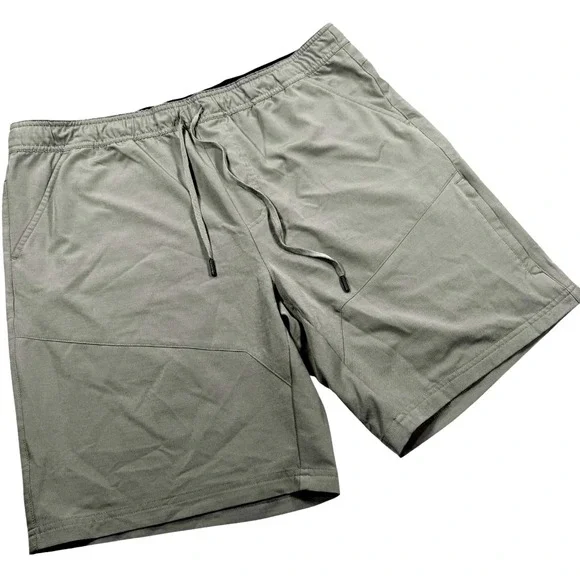 Gerry Men's Pull-On Trail Shorts XL Green Stretch Outdoor Hiking Active 1555147