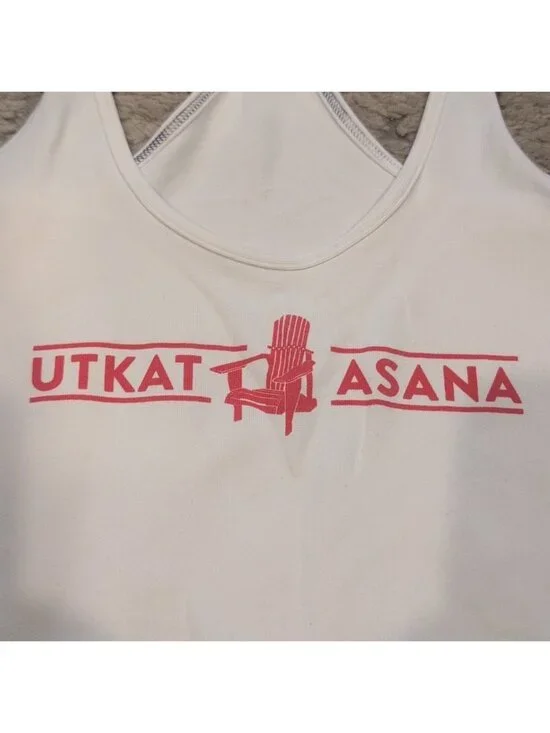 Lululemon Cool Razorback Rare UTKAT Asana tank white