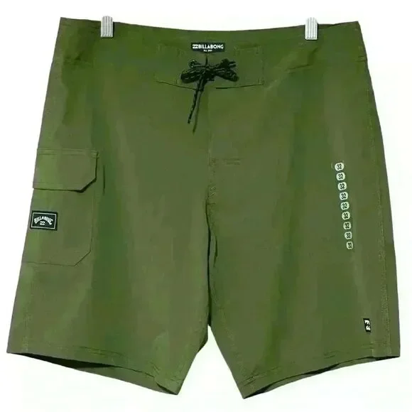 Billabong All Day Board Shorts 32 Green Surfcore Gorpcore Beachcore NWOT 18