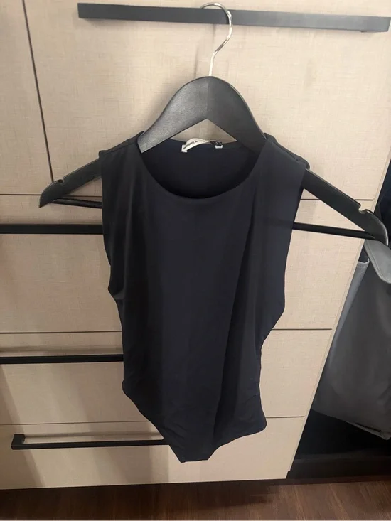 Bershka Black Sleeveless Bodysuit
