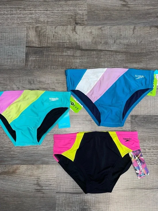 Speedo Size 30 Men's Swim Dive Briefs  ~ 3 Pair NWT Eco Endurance NEW