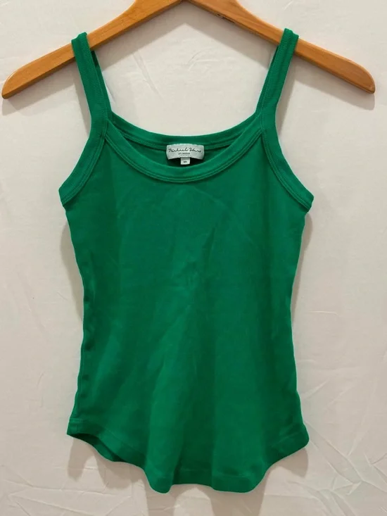 Michael Stars Women Green Ribbed Camisole Size XS