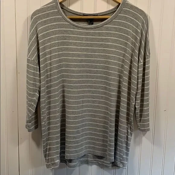 Forever 21 striped quarter sleeve top
