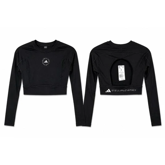 Adidas by Stella McCartney‎ NWT Crop Top Small Black Open Back Training