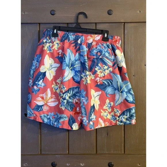 Kanu Surf Men's XXL Swim Trunks Floral Pockets Quick Dry UPF‎ 50+ Tropical Beach