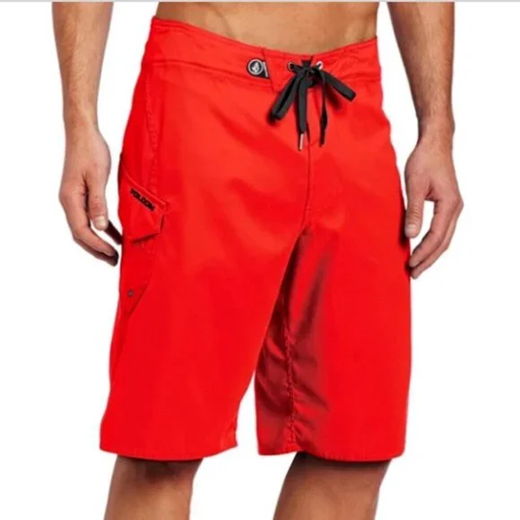 Volcom Board Shorts Swim Trunks Mens 30 Red #100P‎