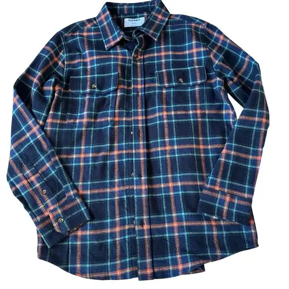 Old Navy Plaid Flannel Dress Shirt - Size XL