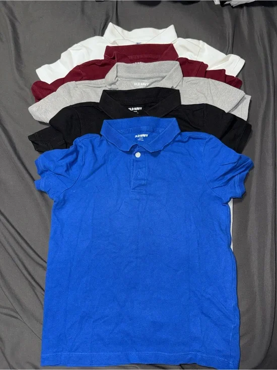 Old Navy Boys Blue Polo with Multi-Color Pack