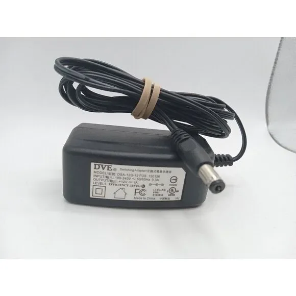 DVE SWITCHING ADAPTER MODEL DSA-12G-12 FUS 120120 Output 12V 1A