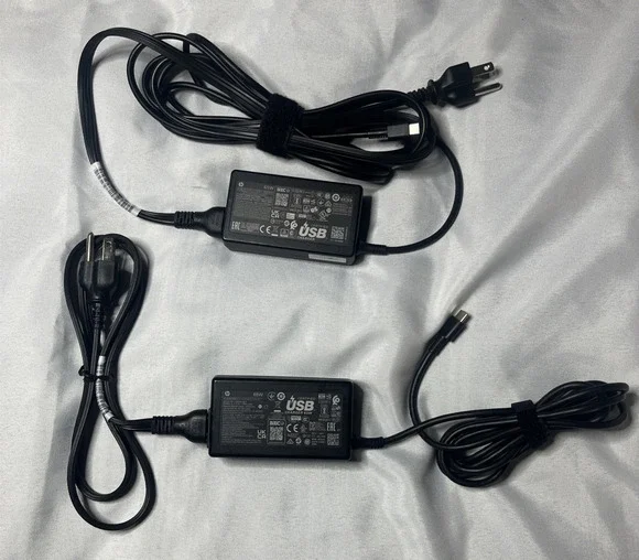 Lot Of 2 Genuine HP USB-C 65W Charger AC Power Adapter L65505-003 L65505-001 OEM