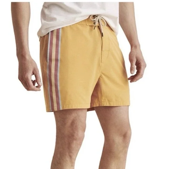 Faherty Retro Surf Stripe 5in Boardshort Swim Beach NWT 5
