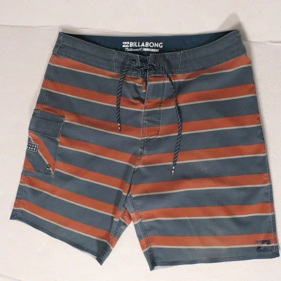 Billabong Mens Board Shorts 31 Blue Orange Platinum X Sundays Surf Beach‎ Skate