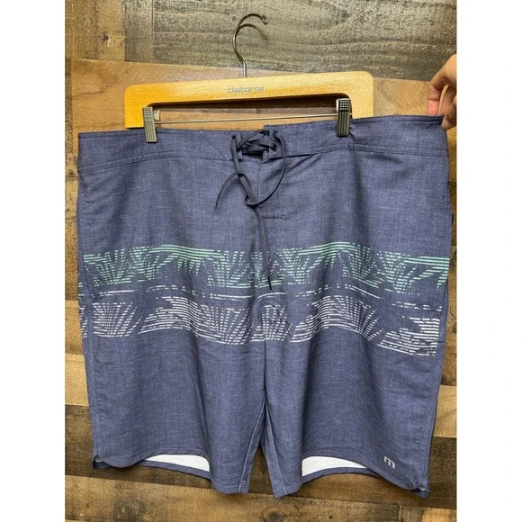 TravisMathew Parked The Shark Board Shorts Heather Insignia Blue Mens‎ 42 1MW423