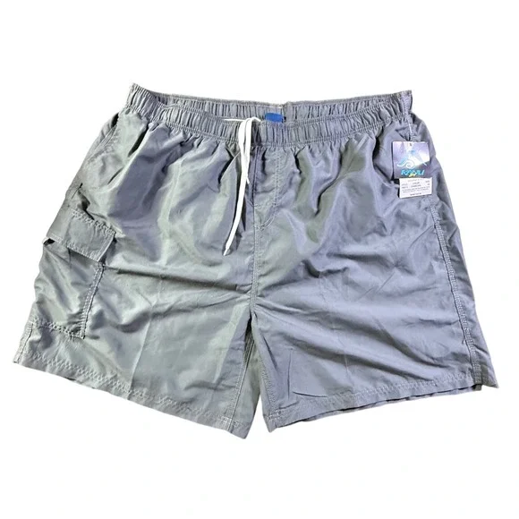 Kanu Surf Havana X-Size Charcoal Swim Trunks Shorts Style 7067X‎ Size 4XL