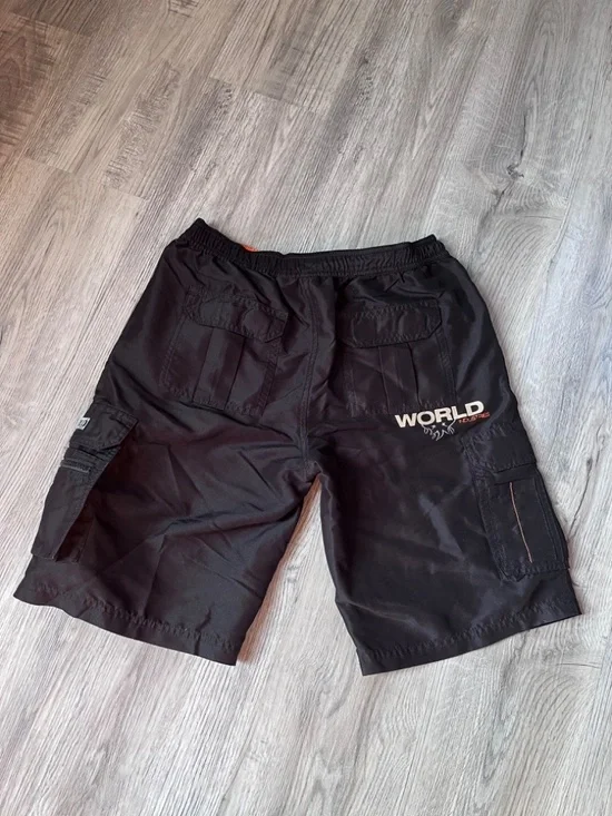 Vintage World Industries Skateboards Flameboy Cargo Board Shorts 90s Y2k large