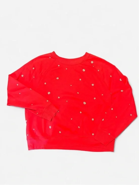 Red Embellished Kid’s Sweatshirt