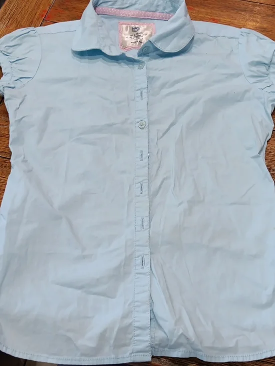 Old Navy Girls' Light Blue Button-Up Shirt