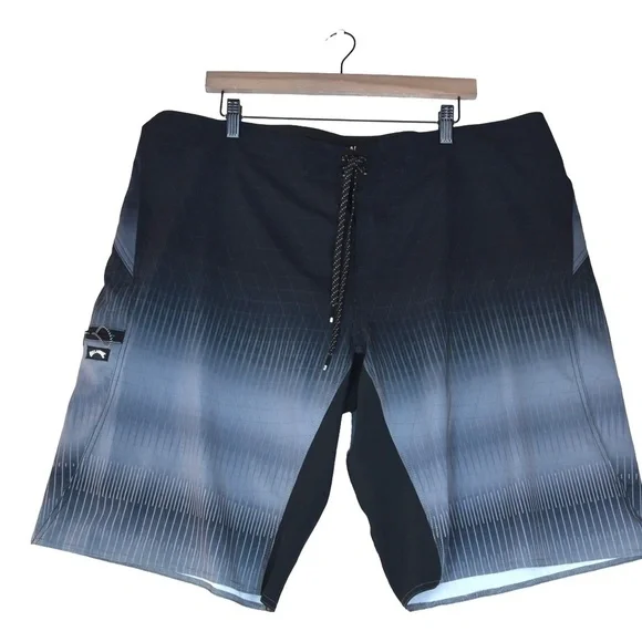 Billabong Recycled Fluid Pro Board Shorts Men’s 42 Black Gray Gradient Surf Swim