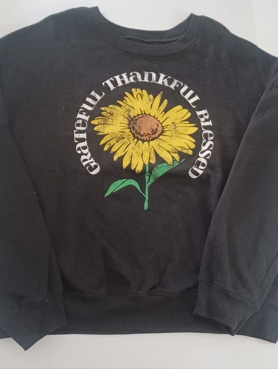 Awake Sunflower Print Sweatshirt Sz 1X/2X