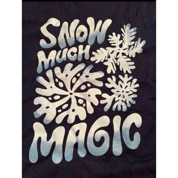 Old Navy Girls short sleeve tshirt Snow Much Magic 14/16 NWT