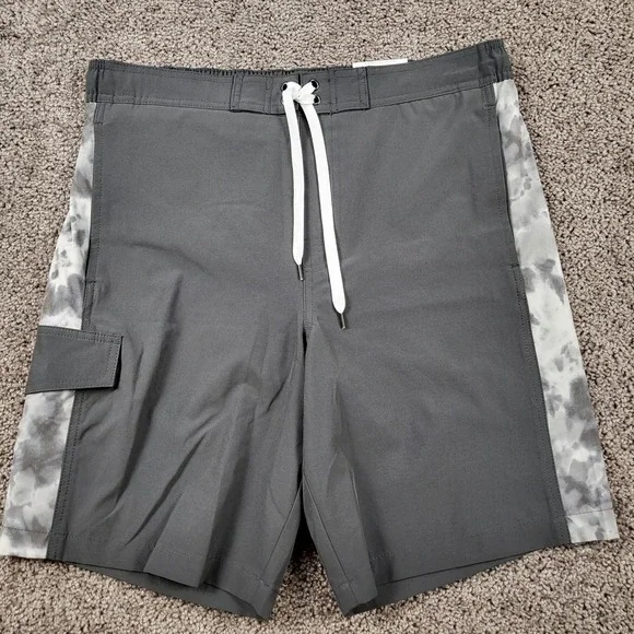 Sonoma Goods For Life Mens Board Shorts Grey Tidefade MS21T217RP Size M NWT‎