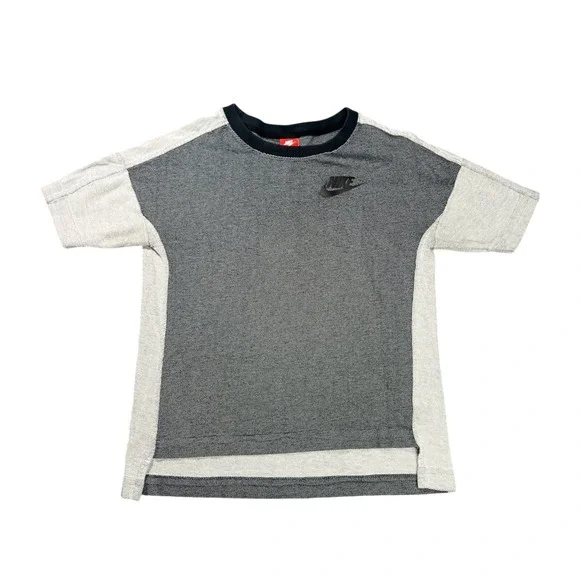 Nike Womens Small Rally Plus Crewneck Sportswear Tech Knit Short Sleeve Top Grey