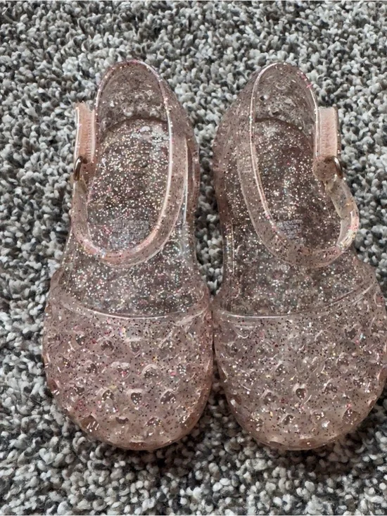 Kids Glitter Jelly Mary Jane Shoes - Pink
