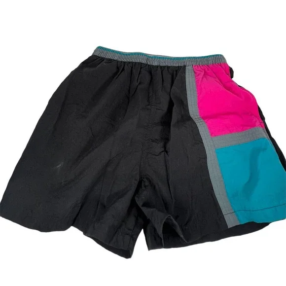 Vintage 90s Men's Swimming Trunks Color Block Size Medium Fast Breakers‎